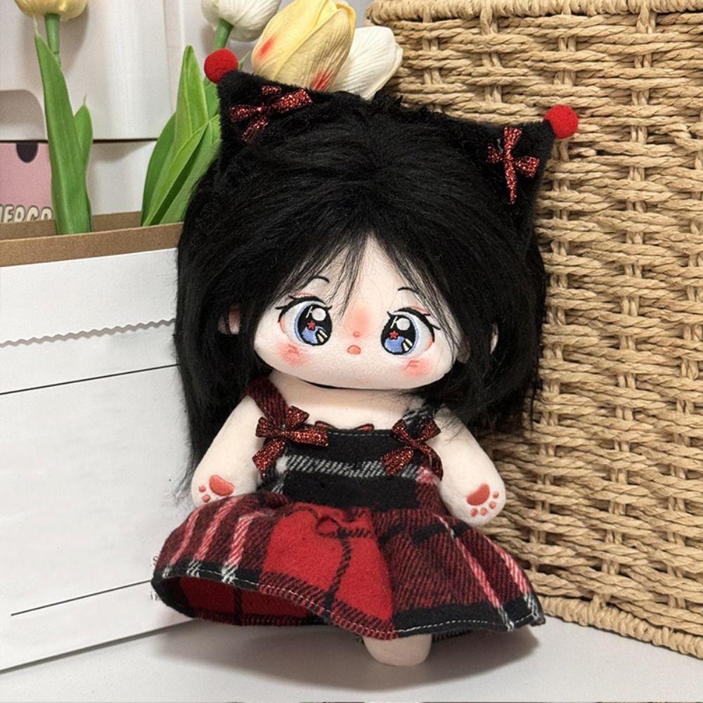 20CM Doll Dress Suit Multicolor Doll Cap Dress Gift Miniature Clothes Cotton Stuffed Doll