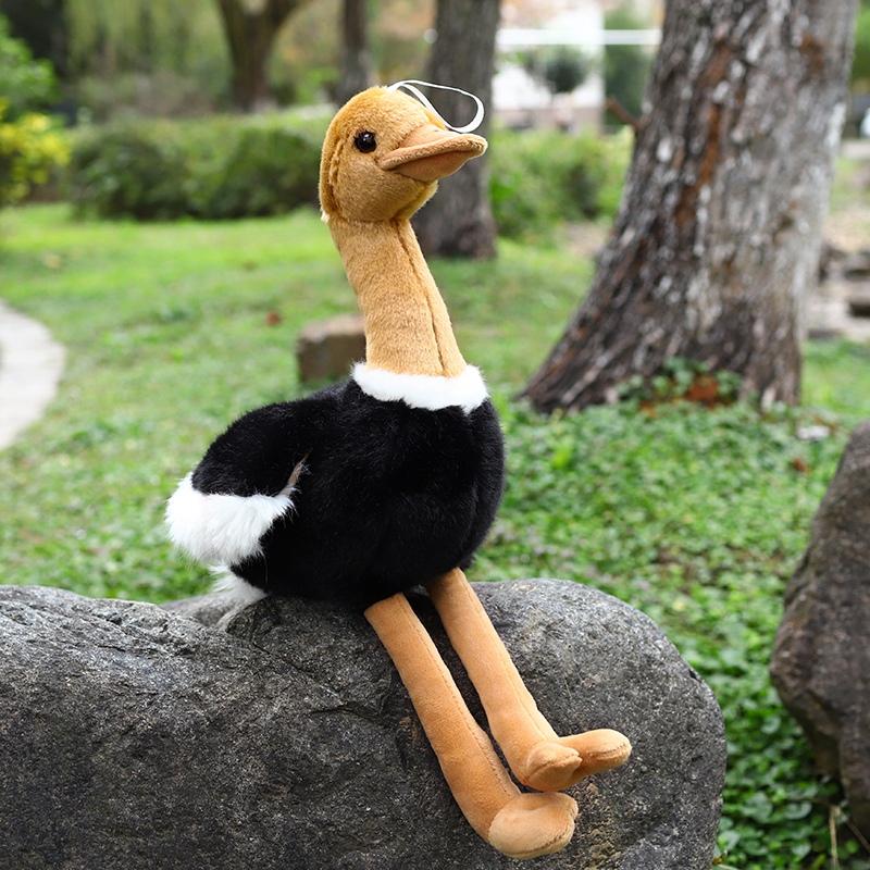 1pc 40cm Simulation Ostrich Plush Toy Stuffed Lifelike Animal Doll Soft Bird Pillow Cute Gift For Kids Girl