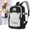 Color Block Student Schoolbag Women Men Campus Backpack Large Capacity Backpack