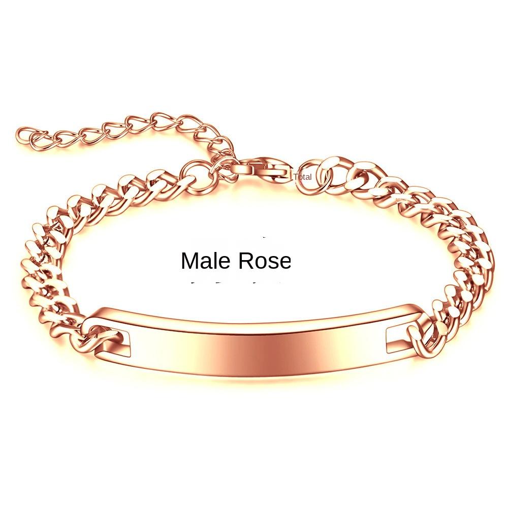 Легкие пластинчатые браслеты из титановой стали для мужчин и женщин/пар