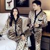 Couple's Pajamas Spring Autumn Men Gold Velvet Loungewear Women Thin Models Sleepwear Set Winter V-neck Loose Homewear