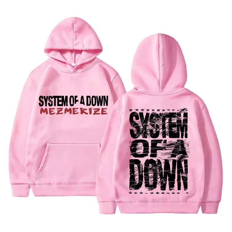 Hot Sale 90s Vintage Rock Band System of A Down Mezmerize Print Hoodie Men Women Fashion Pullover Long Sleeves Casual Loose Vintage Printed Sweatshirt