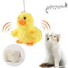 Электрическая игрушка-головоломка для кошек, перезаряжаемая, хлопающая утка, портативная, против укусов, интерактивная игрушка для кошек, бьющая крыльями утка, котенок, плюшевые игрушки