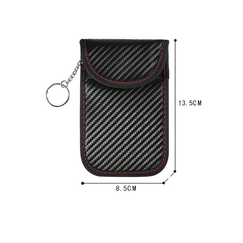 Чехол для автомобильного ключа из углеродного волокна, защитный короб для автомобильного ключа, защитный чехол для RFID-ключей, сумки для кредитных карт, органайзер для защиты конфиденциальности