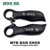 RXL SL-Bicycle Handlebar Horns, Black Bar End, Ergonomic Design, Mountain Bikes, Carbon Fiber, Horn