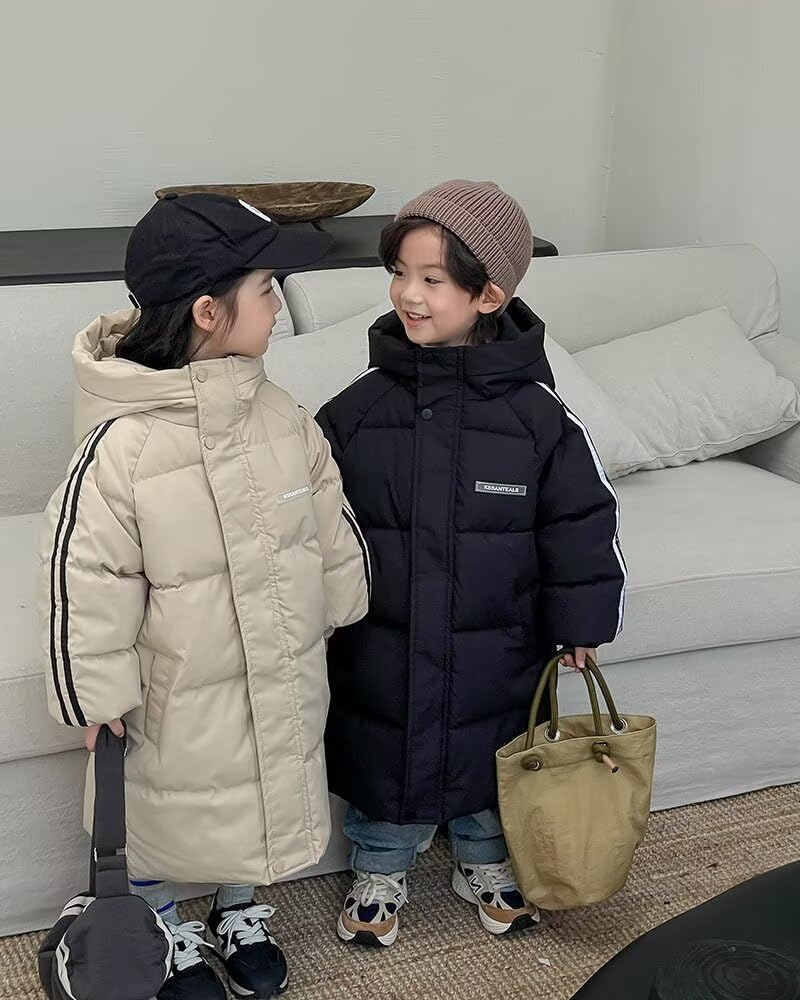 Kuhvvse Down Down Boys and Long Down Long Warm and Warm for Sizes Kids' Jacket, Coat, Junior, Girls, Outerwear, Length, Filled, Hooded, Children's