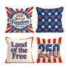 4Pcs 250Th Anniversary Retro Badge Stripe Star Print Single-Sided Cushion Cover For Living Room Bedroom Car Home Decor