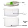 Salad Spinner Vegetable Dryer Large Capacity Vegetable Dehydrator Manual Vegetable Salad Spinner Drain Basket for Washing Greens Berries