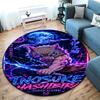 Classic Japanese-style cartoon Demon Slayer round rug, home soft decorative anti-slip yoga mat and chair mat, outdoor floor mat carpet K28