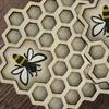 Подставки под стаканы в виде сот из шестигранной древесины с гравировкой пчелы, термостойкие, для декора стола, для бара и дома