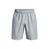 Logo Print Elastic Waist Mid Rise Fitted Straight Leg Casual Shorts Men Shorts Gray 1377137-465