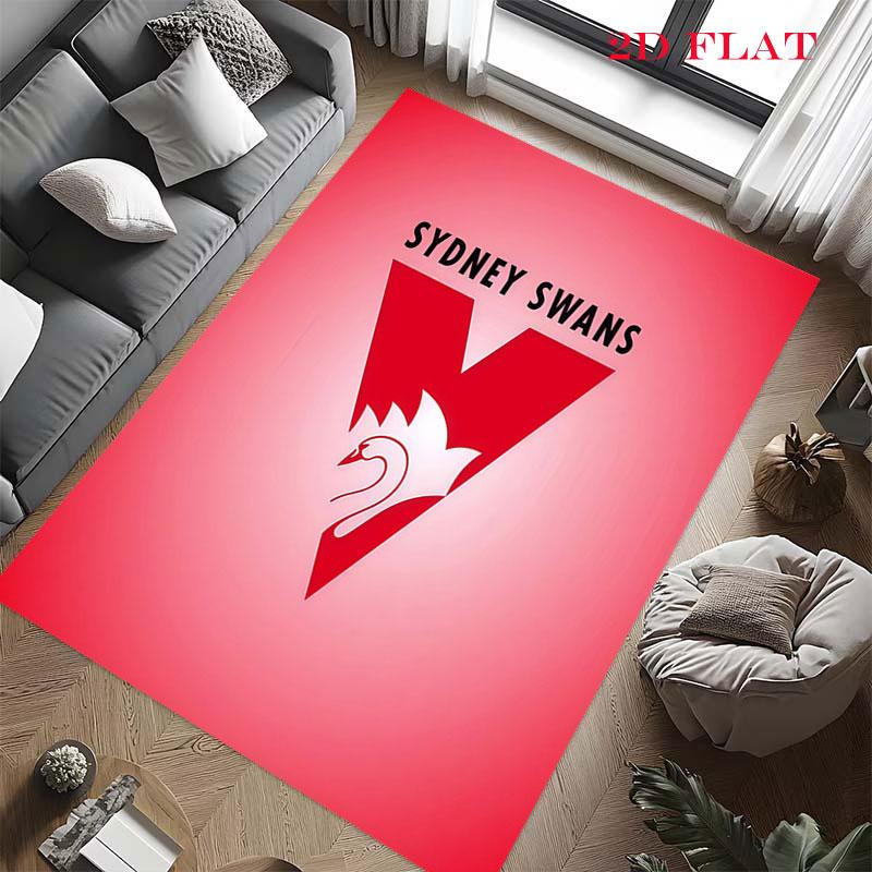 Sydney Swans poster Carpet Rug for Living Room Bedroom Home Sofa Decoration,Kids play Nonslip Floor Mat