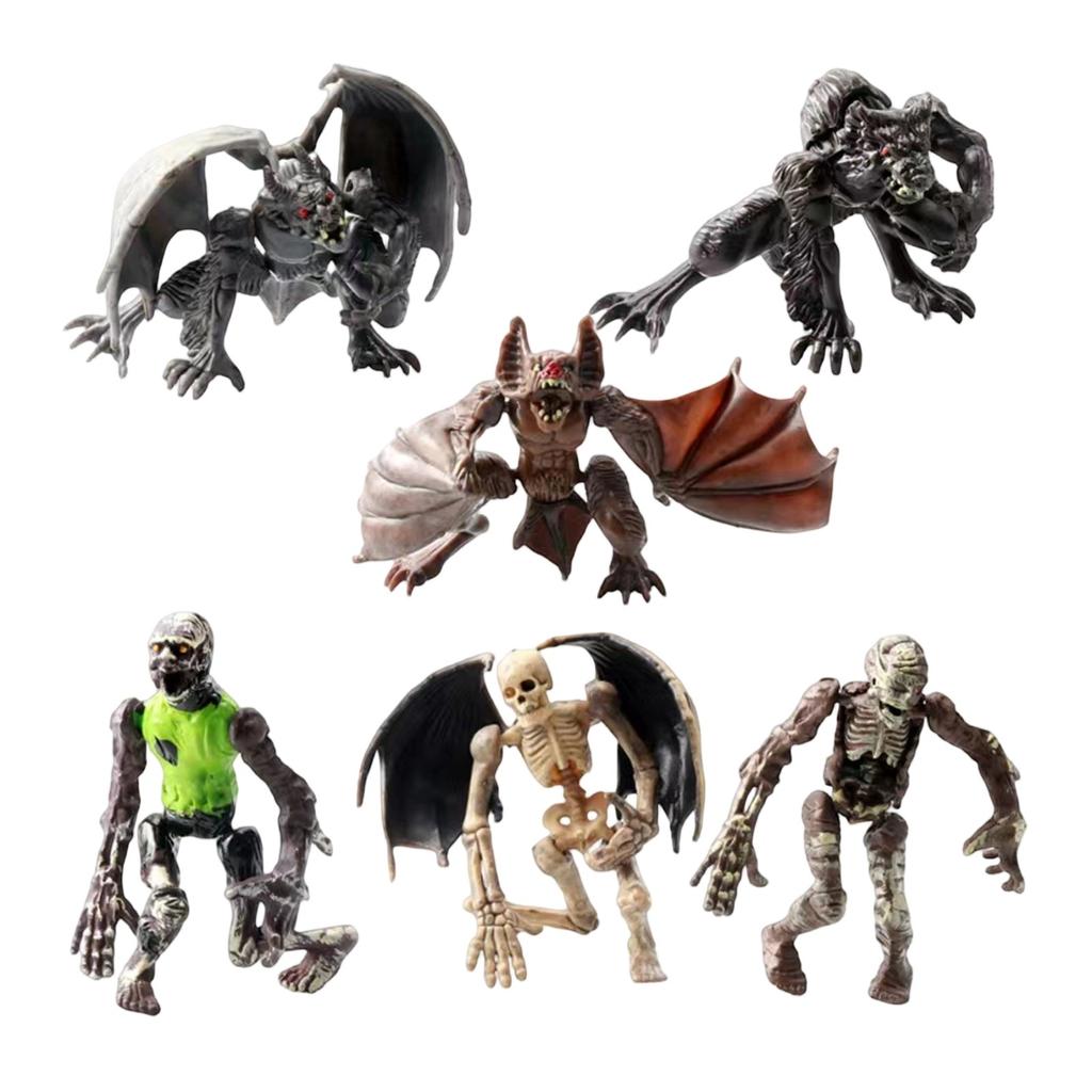 6PCS Horor Doll Figurine Model, Standing Posture Figurine Toy, Children Gift