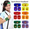 Comfortable Sports Wristband 1 Set Kids Headband Ball Embroidery Stretch Breathable Boys Girls Sweat Absorbing Knitted Basketball Volleyball