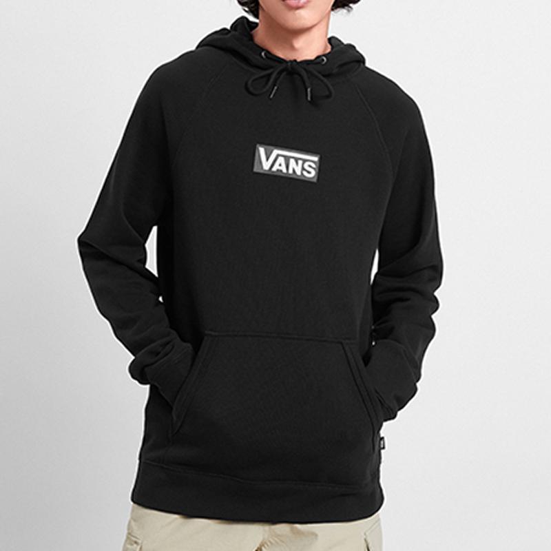 Vans Классический принт с капюшоном и логотипом, мужские топы, черный цвет VN0A49SNBLK