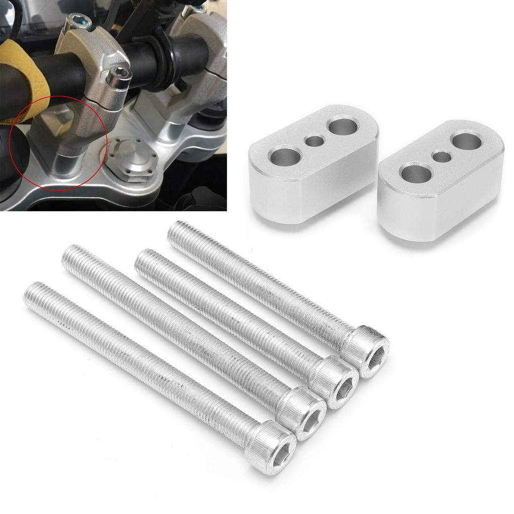 Motorbike Handlebar Riser Mount Aluminium Alloy Replacement for TRIUMPH TIGER 900 RALLY PRO GT 2020Silver