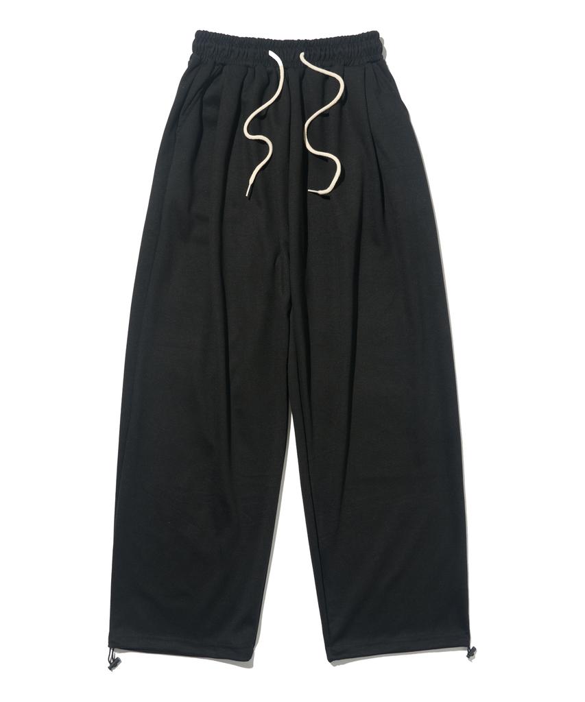 TAILOR STUDIO Maple String One-Pleat Training Pants (Black)