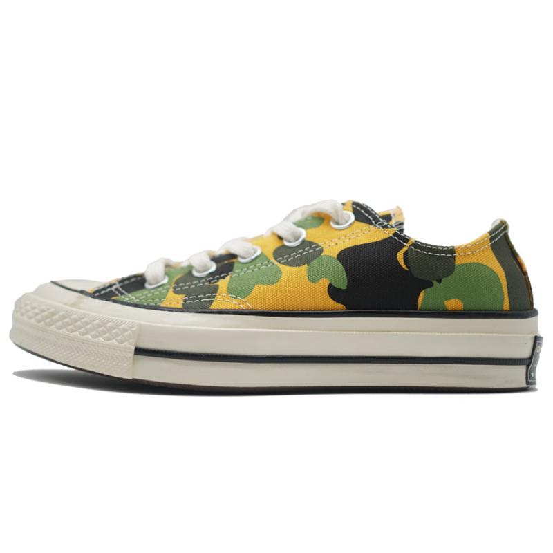 Converse Chuck Taylor All Star 1970-е Круглый носок Шнуровка Низкие эспадрильи Унисекс Желто-зеленый
