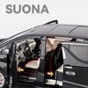 1/18 Toyota Vellfire MPV Automatic Door Alloy Car Model Sound and Light Pull Back Children's Toy Collectibles Birthday Gift