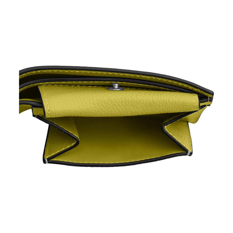 COACH Coin Wallet 10 Brand Logo Print Smooth Cowhide Wallet Mini Men's Yellow yellow