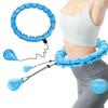 Обруч Хула Хуп East Leaf, Для похудения, Не падающий обруч-скакалка, 18 секций, Регулируемый, Для взрослых, Для домашних тренировок, Для начинающих, Синий