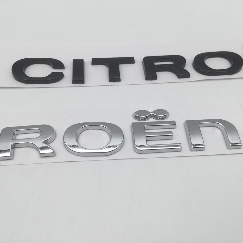 VLKO3 1pcs 3D ABS for Citroen Car letters Emblem Sticker Rear tail Trunk Badge Decal Styling auto accessories