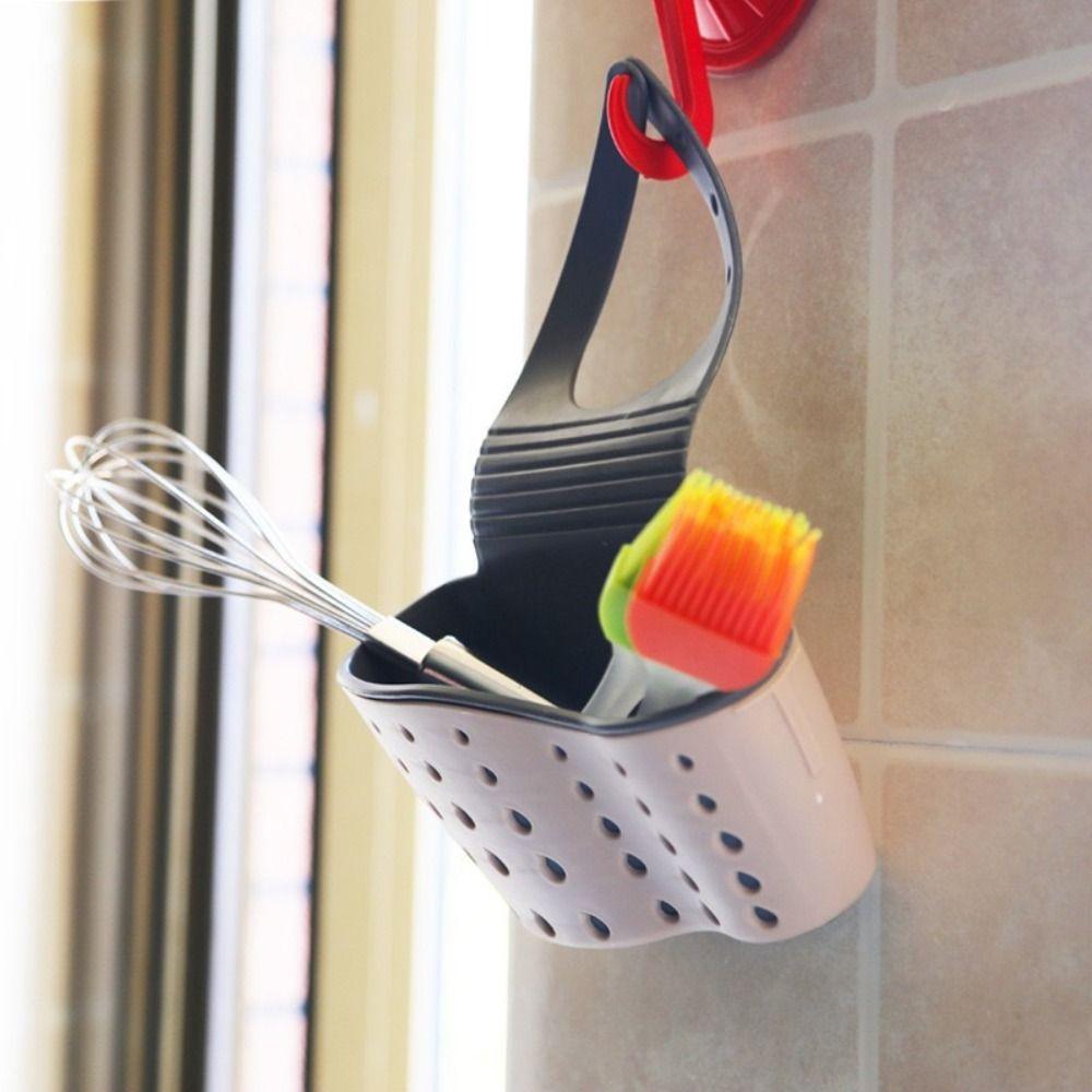 Non Perforated Soap Hanging Kitchen Organizer Storage Rack Drain Basket Storage Bag Sink Basket