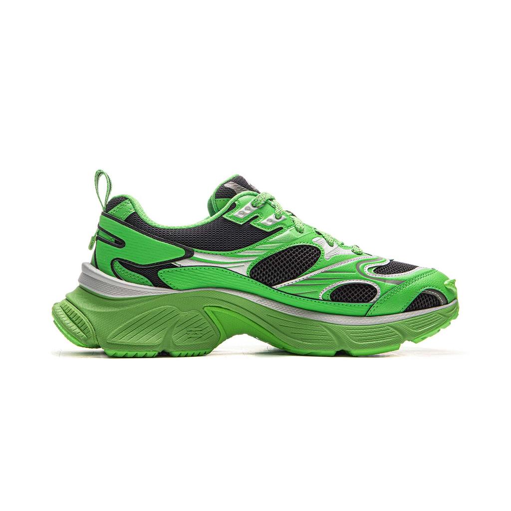 Li Ning Xingji Амортизирующие Нескользящие Износостойкие Дышащие Низкие Массивные Кроссовки Мужские Зеленые AGCV109-5