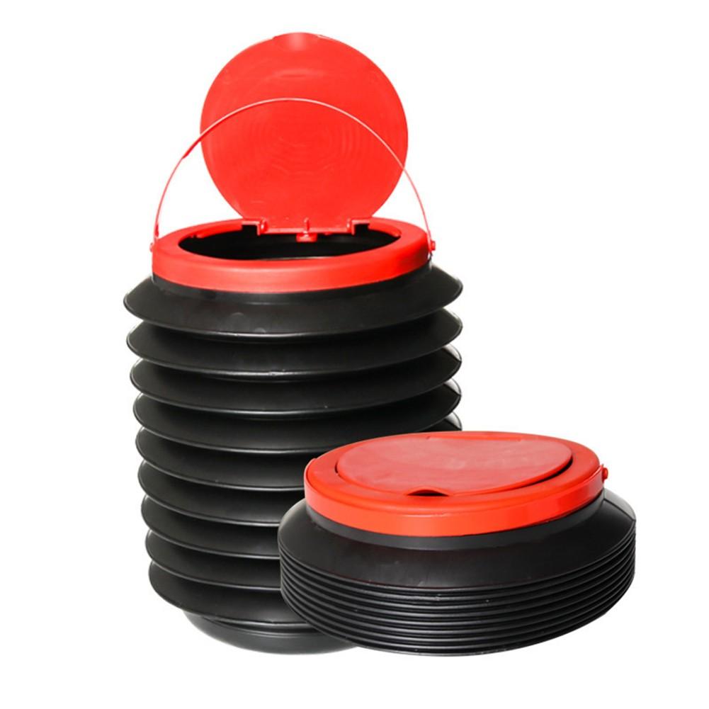 Easy To Clean Car Trash Can Telescopic Bucket Foldable Design