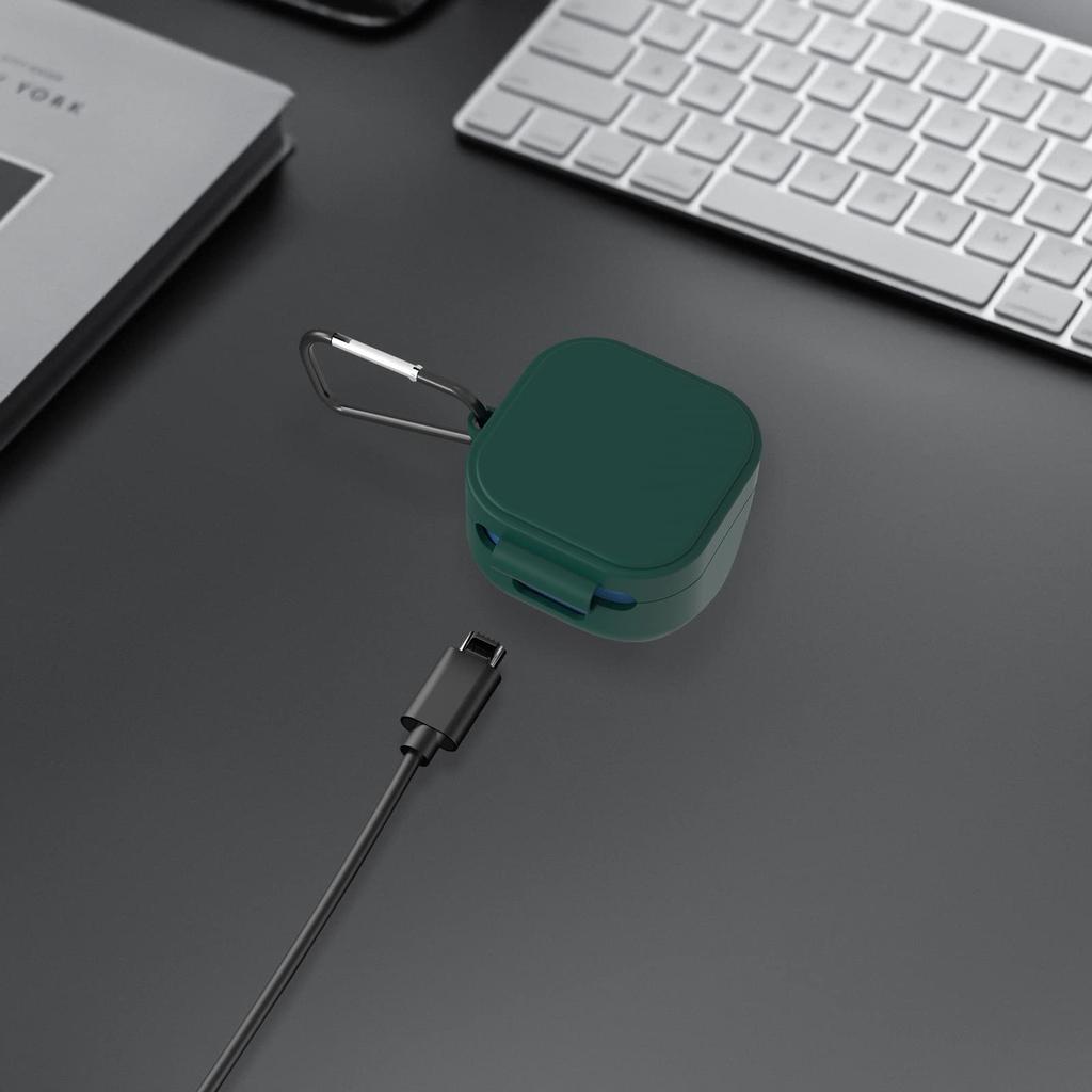 Geekria Silicone Cover Compatible Cover Compatible with True Wireless Earbuds Charging Case Charging Case Cover Exterior Cover with Keychain Charging