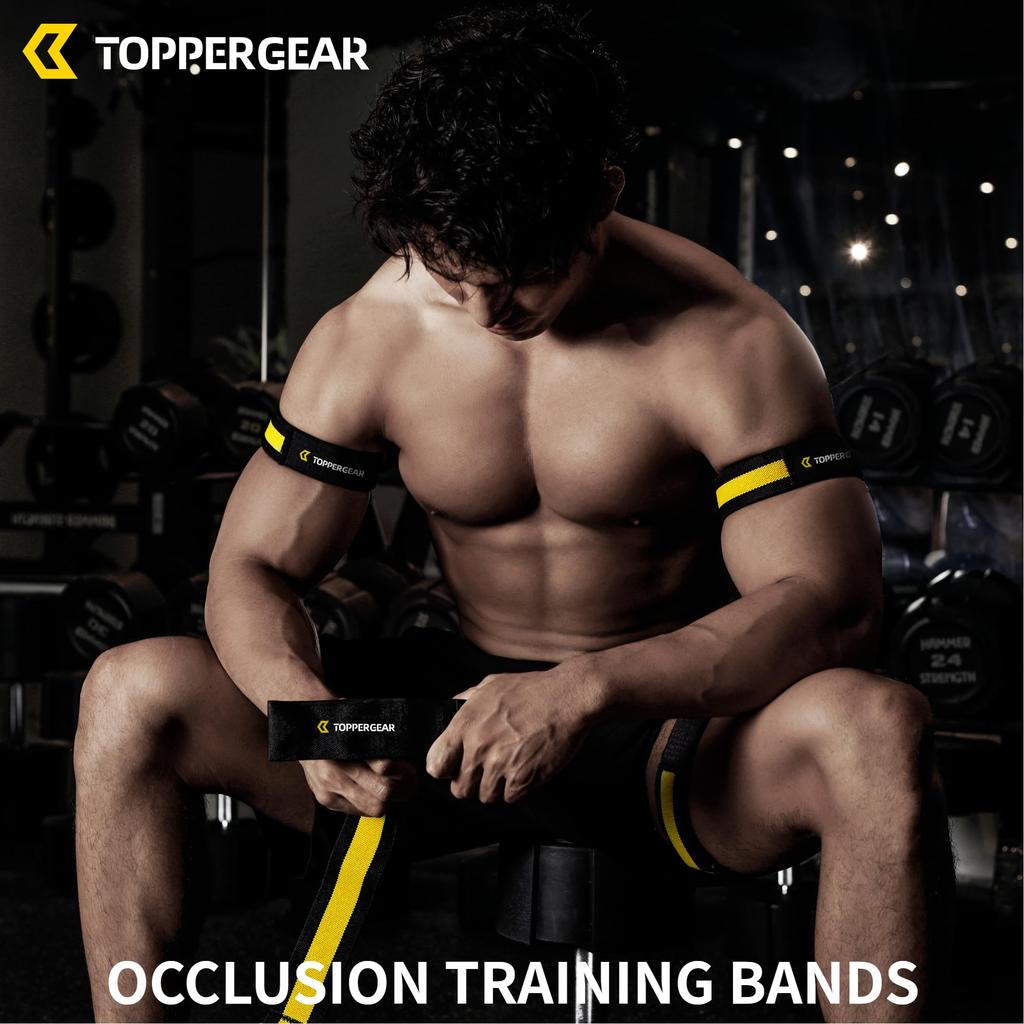 TOPPERGEAR Occlusion Training Band Pressure Band Оригинальный продукт (Комплект на руку и ногу размера M, фиолетовый)