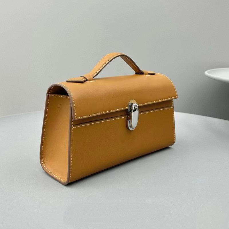 Niche Design Retro Light Luxury Handbag Suede Hand-held Small Square Bag French Minimalist Cowhide Shoulder Bag Handbag