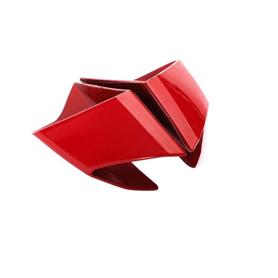 2X Motorcycle Front Fairing Winglets Side Wing Cover Red For 19-21 Honda CBR650R