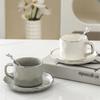 European Style Ceramic Coffee Cup with Saucer&spoon Set Afternoon Tea Dessert Tea Cup Breakfast Milk Cup Office Couple Water Cup
