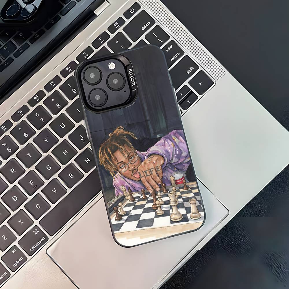 Rapper 999 J-Juice W-WRLD Phone Case For iPhone 17,16,15,14,13,12,11,Pro,Max,Plus,Black Matte Shockproof Cover