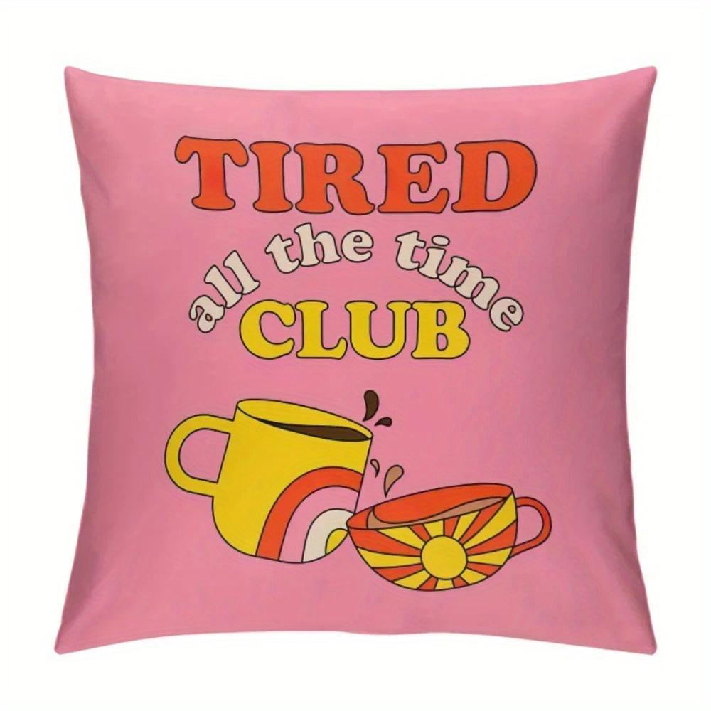 Colorful VintageInspired Pillow Sayings Pattern Cushion Cover Suitable For Sofa Bedroom Car Pillow Cover