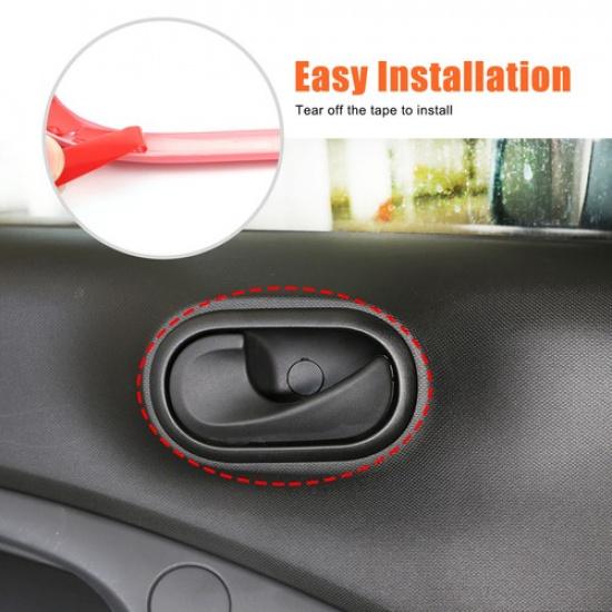 Pink ABS Interior Door Handle Trim Cover For Benz Smart Fortwo W451 2016-