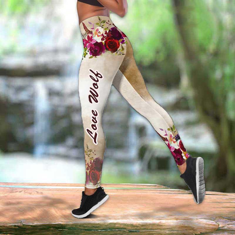 Костюм для йоги с принтом Rose Fox для женщин, модные леггинсы для тренировок, фитнес-спорта, повседневные штаны для йоги