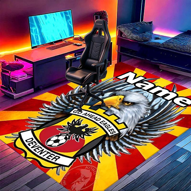 Custom Name Personalized Go Ahead Eagles Print Carpet, Versatile Home Decor Rug, for Playroom, Apartment, Balcony, Entryway, Hallway Gift