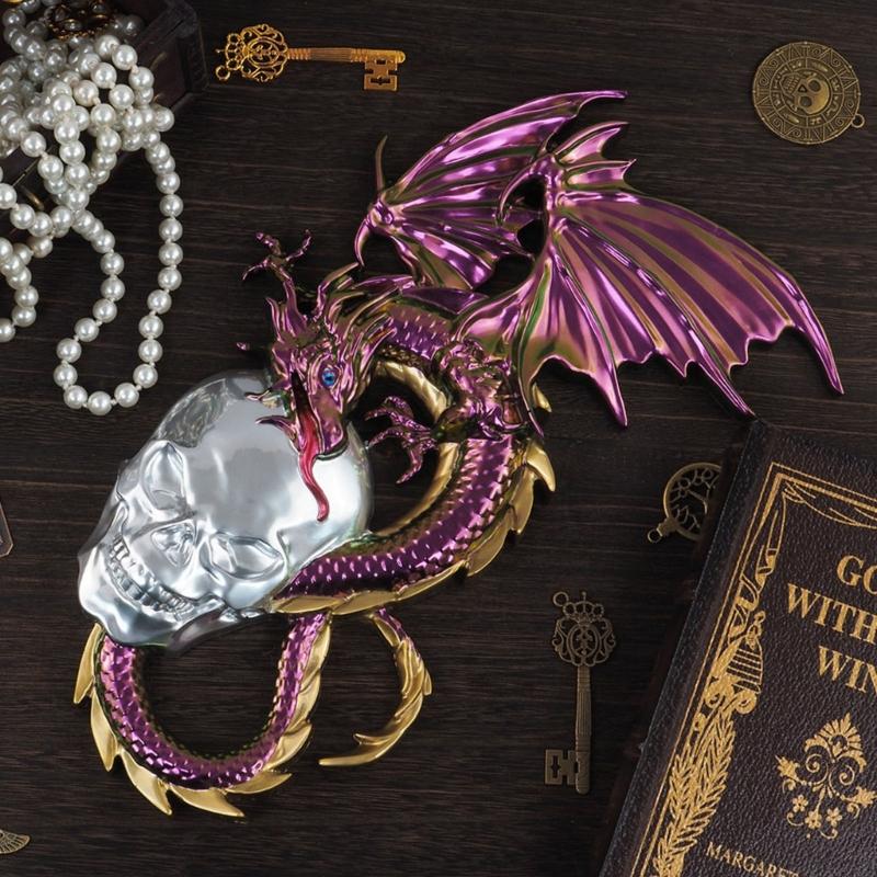 Dragon Skull Silicone Mold DIY Wall Decorations Crystal Epoxy Resin Mould Half Three-dimensional Decorative Casting Tool
