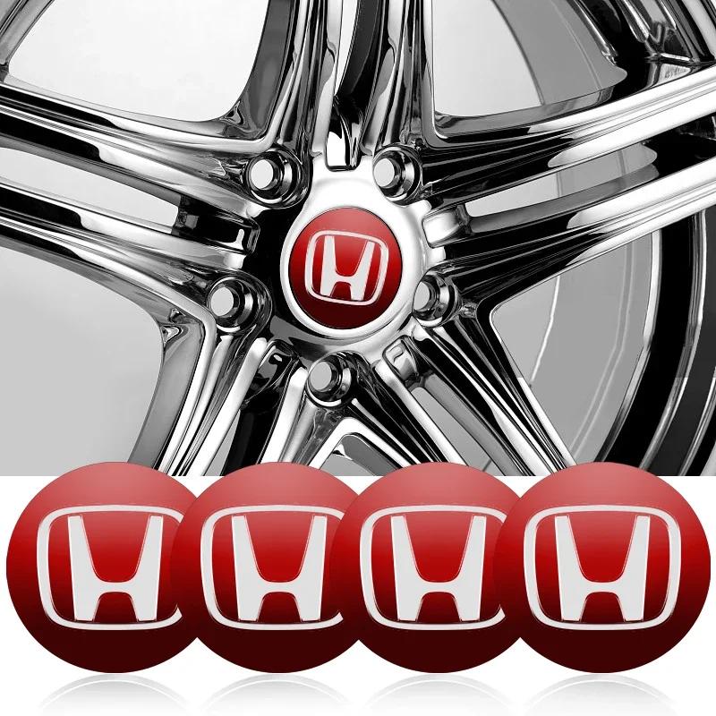 Автомобильная горячая FIT 4 шт. Центральная заглушка ступицы колеса автомобиля 56 мм Наклейка с логотипом Наклейка на колесо Для Honda Civic Fit City Cry Accord CB500 Cb650r Forz