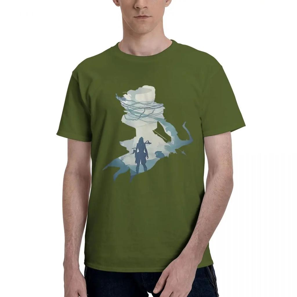 Horizon Zero Dawn Not Safe To Go Alone 100 Cotton Casual Breathable Confortable T Shirt High End Mens Clothing Man Clothes