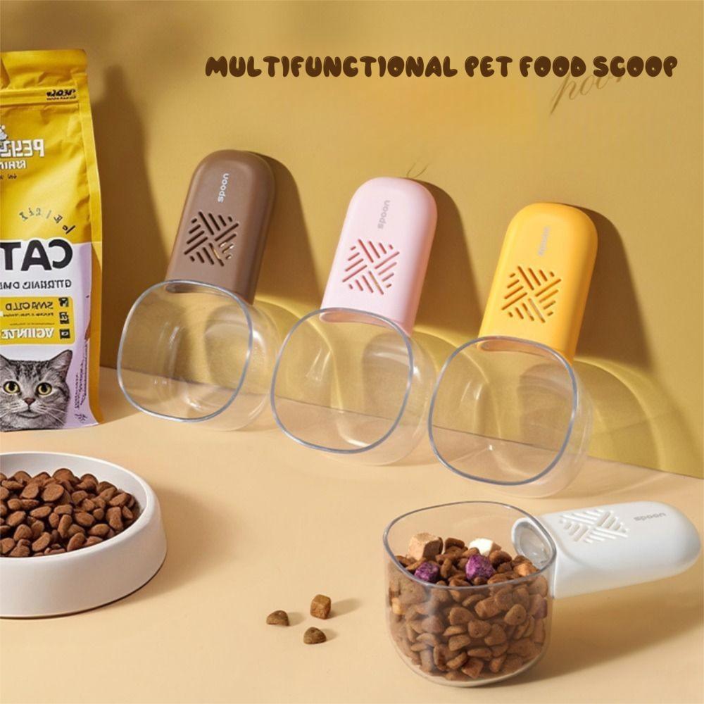 PET Household Food Spoon with Scale Grains Digging Noodle Scoop Cartoon Kitchen Rice Scoop