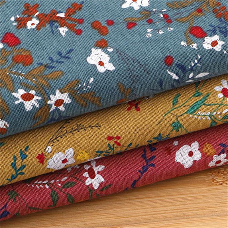 Хлопковая и льняная набивная ткань Ткань Богемная одежда Скатерть Стиль ретро Износостойкая и долговечная Штора Этнический стиль Красивый цвет