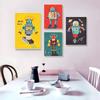 Retro Robot Poster Cute Colourful Nursery Art Print Cartoon Canvas Painting Nordic Wall Picture Baby Kids Room Boy Bedroom Decor