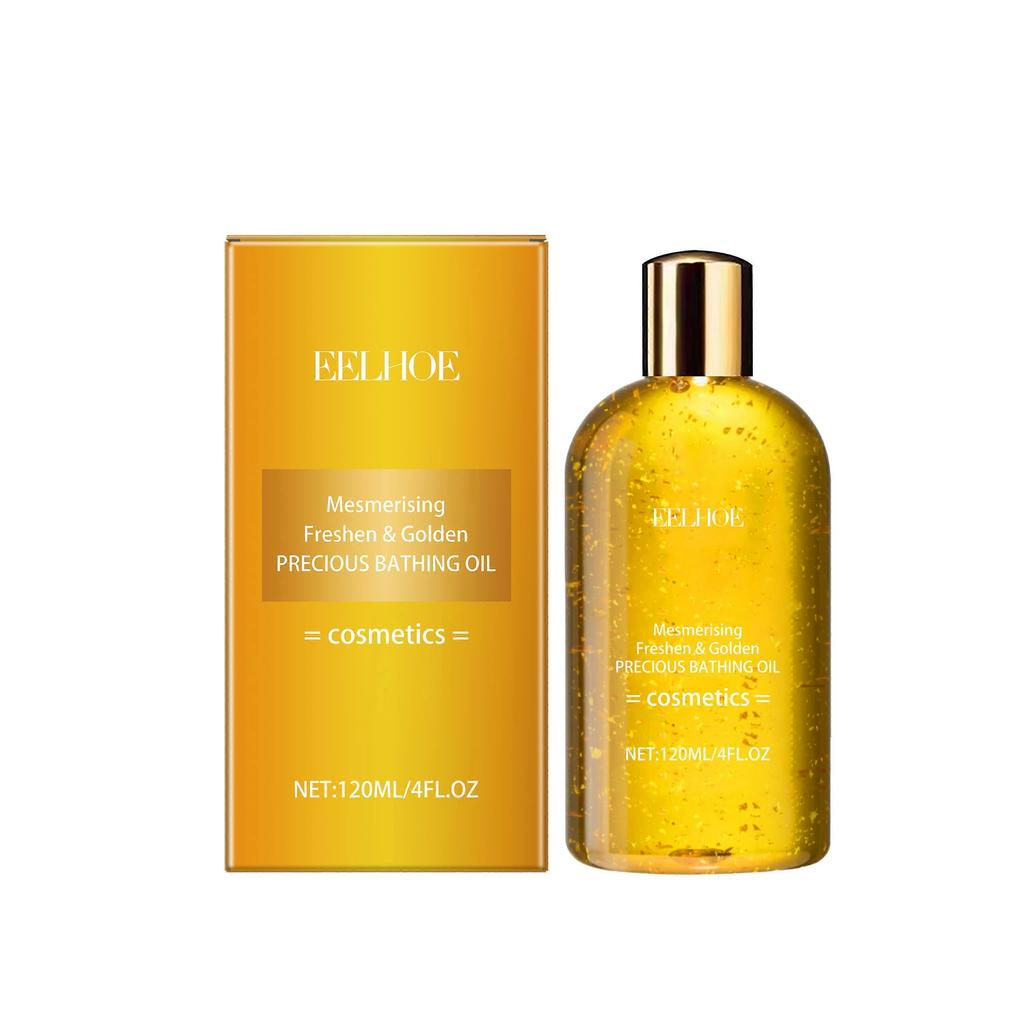 Gold Emollient Bath Essential Oil, Daily Moisturizing And Moisturizing Skin Care Gently Cleanses Body Skin