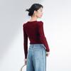 JOY SPEAKER Slim-Fit Long-Sleeve Knit Top