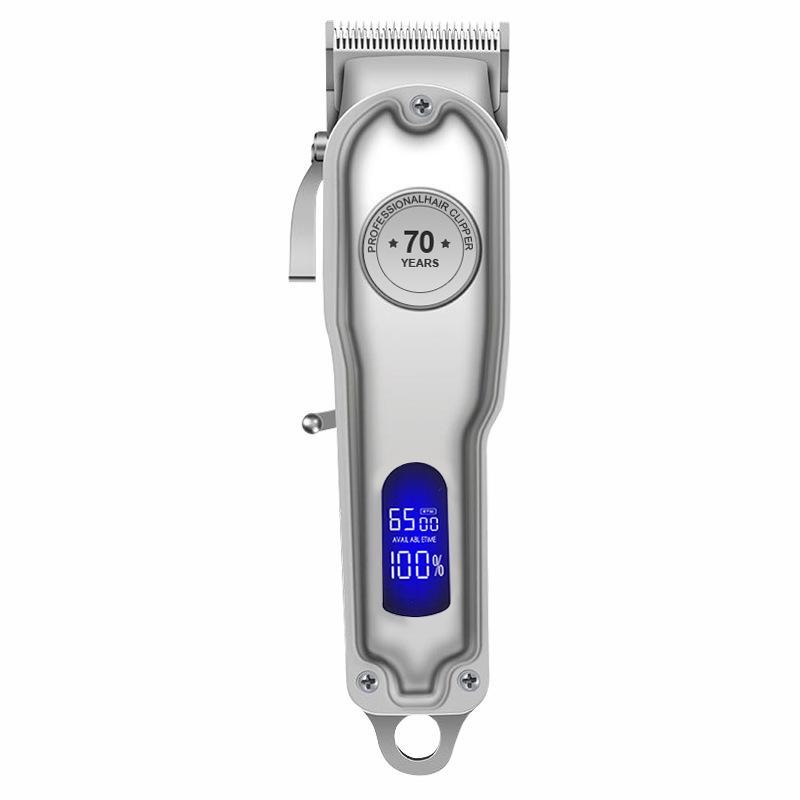 Universal Rechargeable Hair Clipper with LCD Display for Bald Head and Sculpting