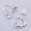 Серьги из стерлингового серебра 925 пробы, темпераментные женские серьги-гвоздики с сердечками, рождественские подарки, уличные универсальные ювелирные изделия