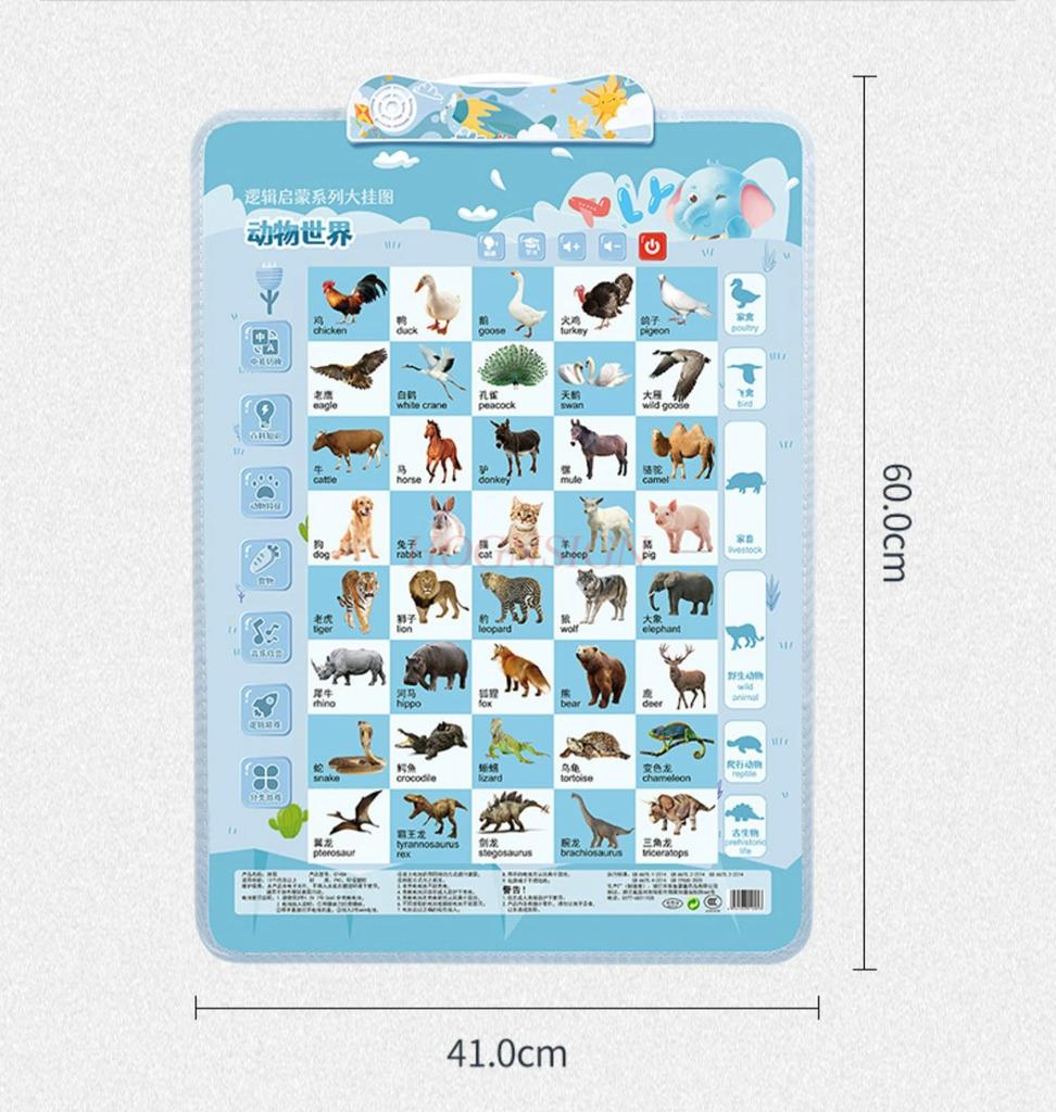 Baby'S Audible Early Childhood Education Flipchart Pinyin Wall Sticker Children'S Reading Literacy Enlightenment Cognition
